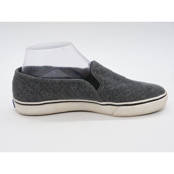Keds Slip On Shoes Womens 8.5 Gray Wool Casual Quilted Sneakers Flat Loafer - Picture 3 of 11